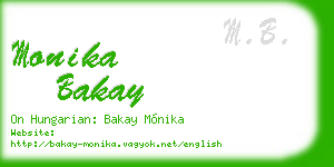 monika bakay business card