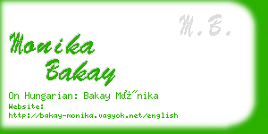 monika bakay business card